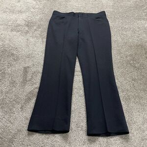 Unbranded Dress Pants Womens Solid Dark Blue Textured Mid Rise Trouser 38x30